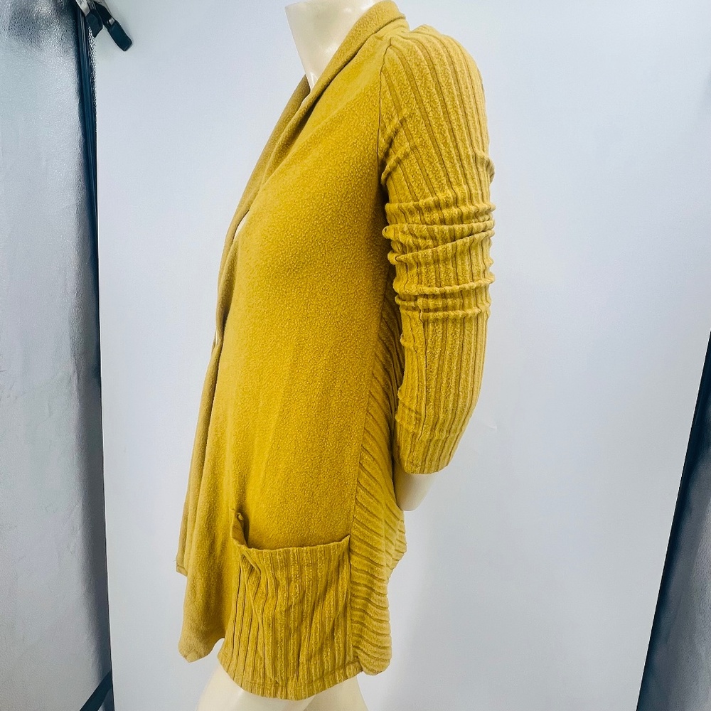 Saturday Sunday Anthropologie Long Sleeve Ribbed Open Front Cardigan S Pockets